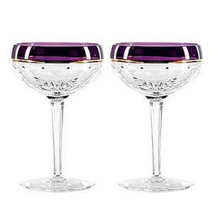 Elysian Amethyst Champagne/Tall Sherbet by Waterford (pair)